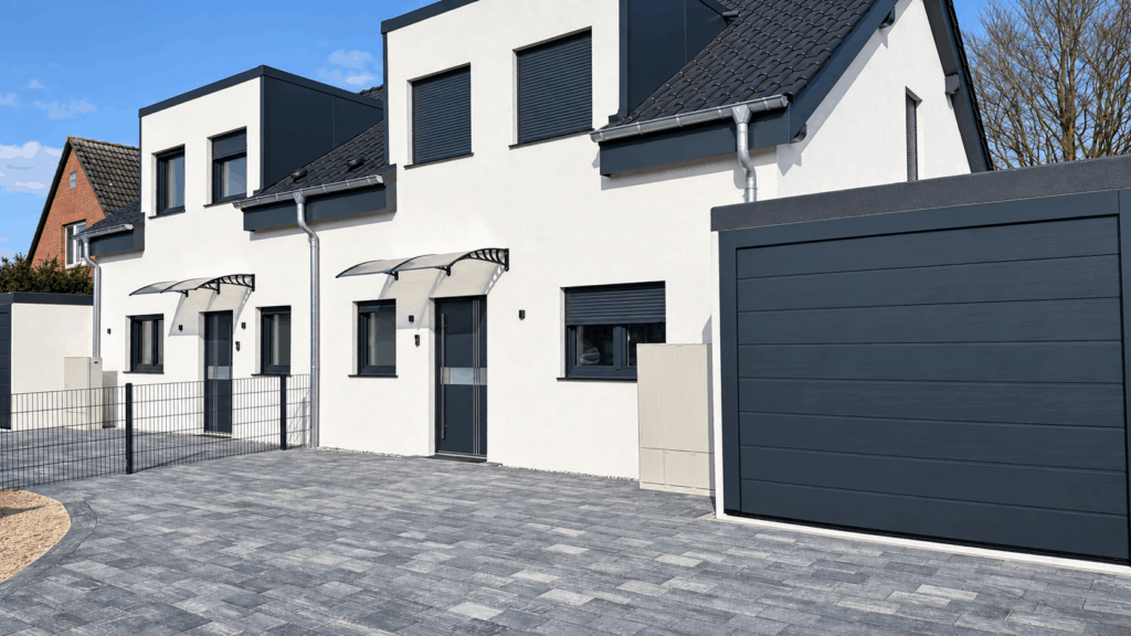 Twin Villa contemporary duplex front elevation