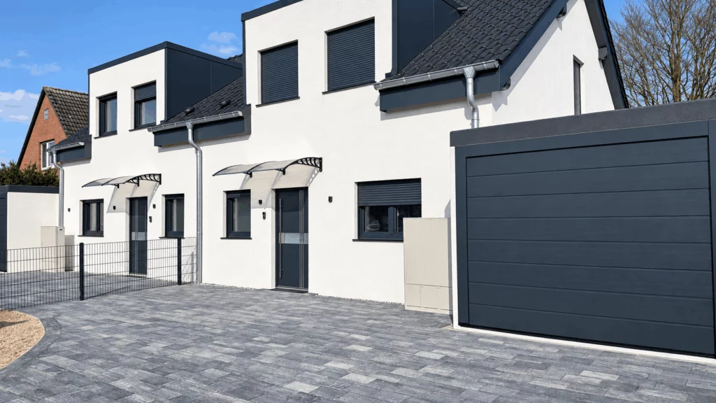 Twin Villa contemporary duplex front elevation